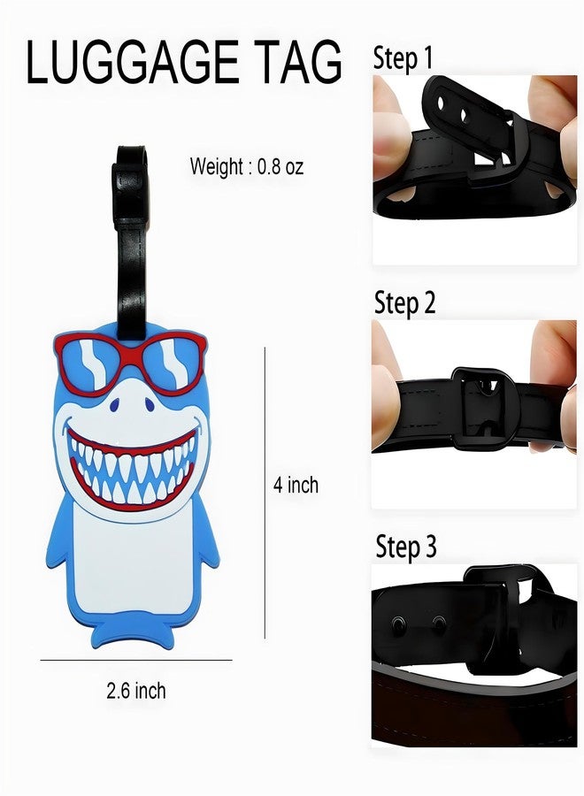 ANINIUCN Shark-Shaped Silicone Luggage Tag - Fun ID Label for Suitcases, Backpacks & Travel Bags - Unique Travel Accessory for Teens & Adults - Image 2